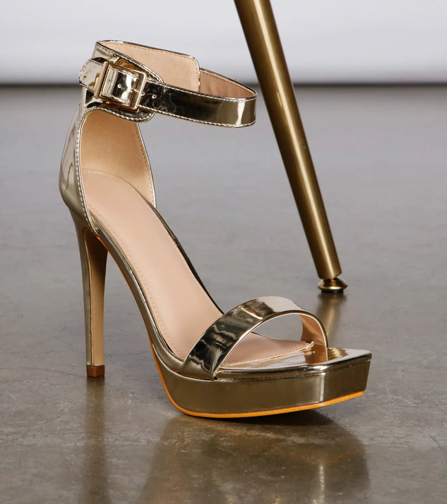 Luxe Glamour Chrome Platform Heels