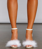 Glam It Up Marabou Block Heels