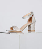 Glitzy Babe Rhinestone Block Heels