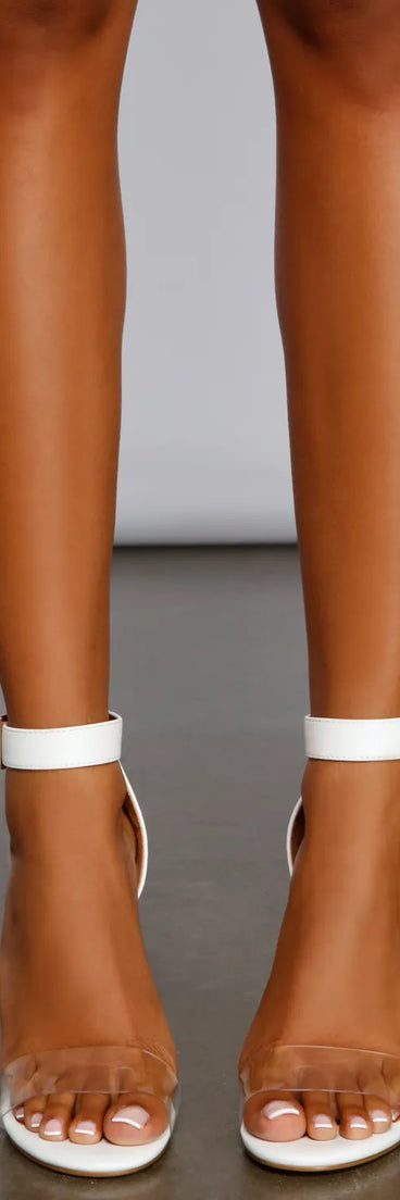 Ready To Stun PVC Block Heels