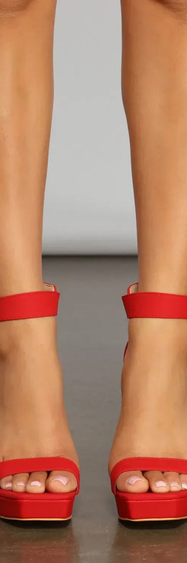 Clearly Fab Platform Block Heels