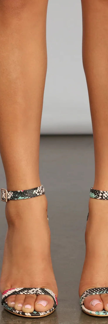 Style It Up Faux Leather Snake Stilettos