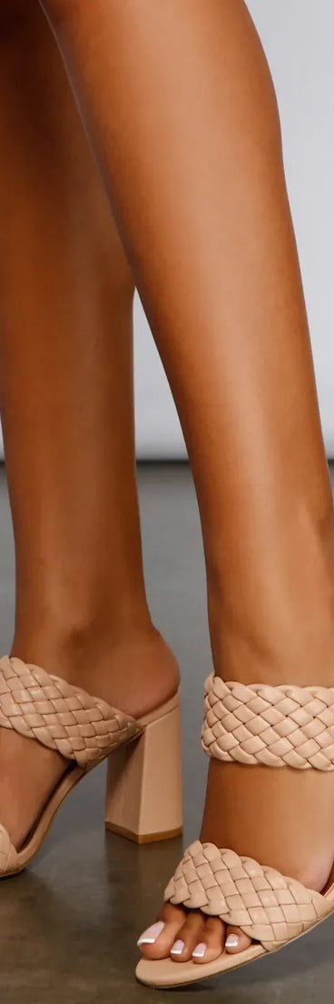 Picnic Please Braided Block Heels