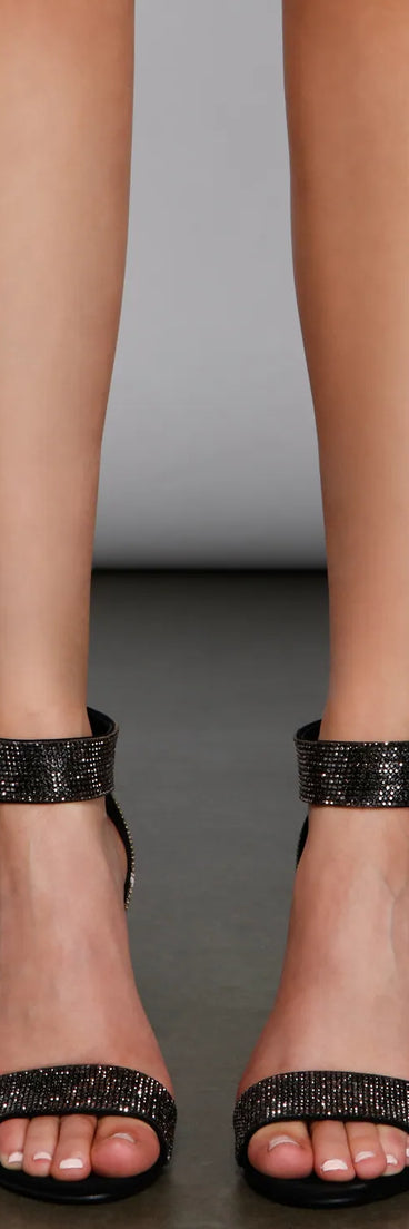 Let It Shine Rhinestone Block Heels