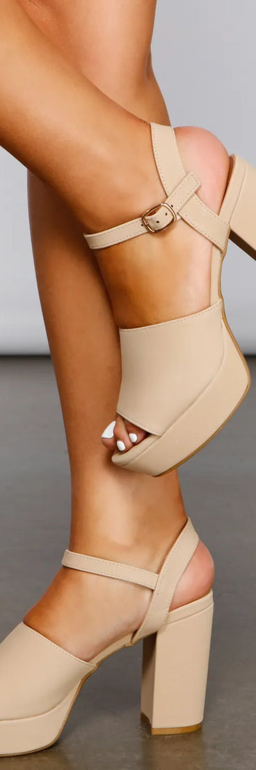 Stylish Affair Platform Block Heel