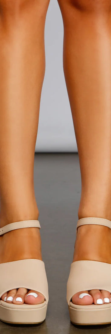 Stylish Affair Platform Block Heel