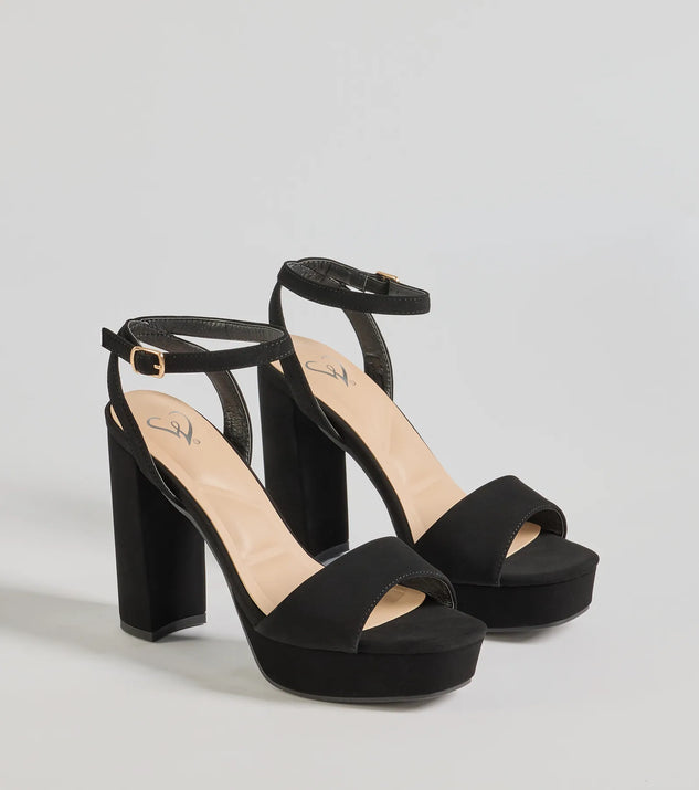 Ready To Slay Platform Heels, a trendy black addition to women's going-out outfits, is ideal for Christmas party outfits, chic NYE attire, or winter night-out looks that keep you on-trend!