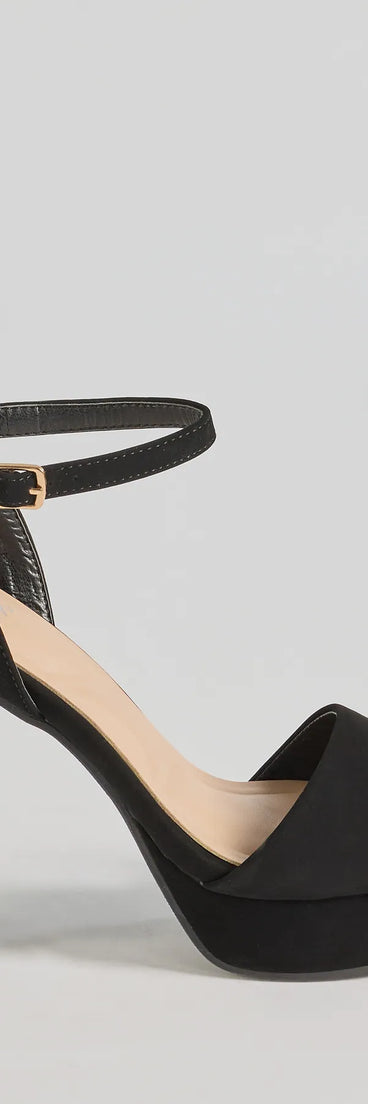 Turn heads in the Ready To Slay Platform Heels, black heels showcasing a fresh trend or stylish detail made to elevate your full Windsor fit.