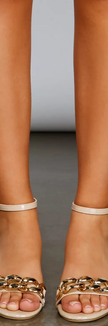 Get Low Chained Low Block Heels