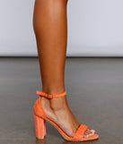 Around The Block Straw Block Heels
