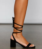Catch A Vibe Lace Up Block Heels