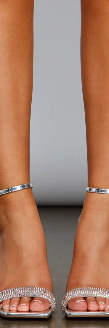Shine On Rhinestone Chrome Heels