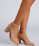 Stylish And Chic Faux Nubuck Pumps