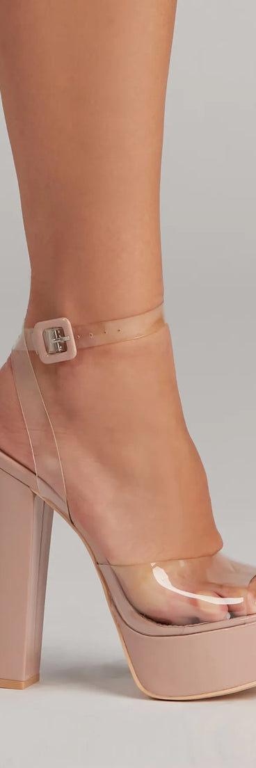 A Little Boost PVC Block Platform Heels