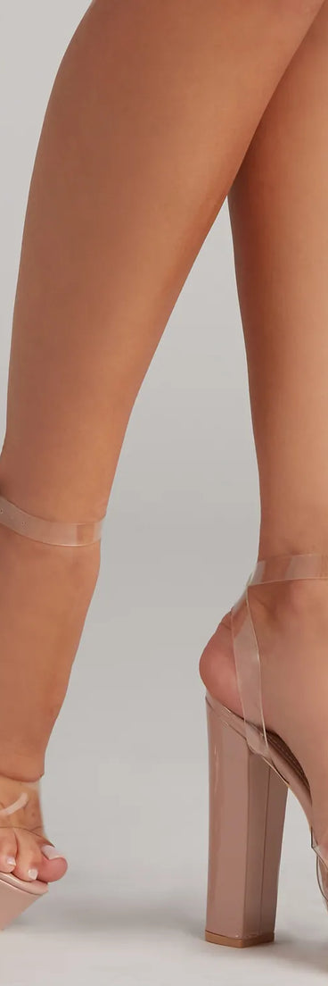 A Little Boost PVC Block Platform Heels