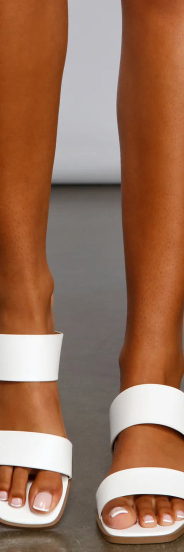 Stacked On Basics Wide Fit Mules