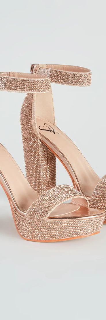 Stroke Of Midnight Rhinestone Heels