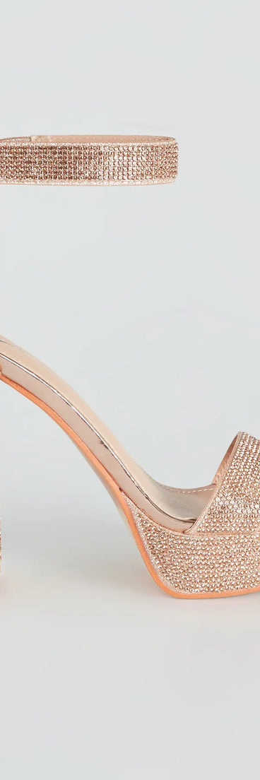 Stroke Of Midnight Rhinestone Heels