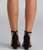 Posh Chic Chainlink Nubuck Heels
