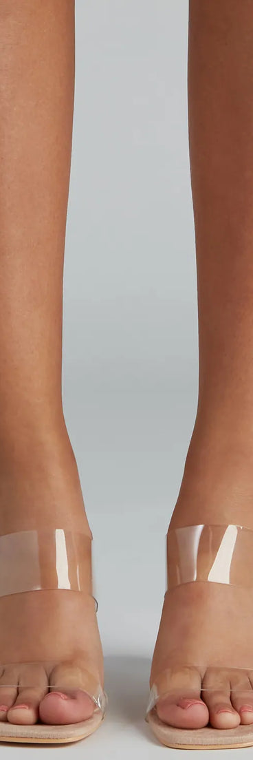 Clear Intentions Lucite Block Heel Mules