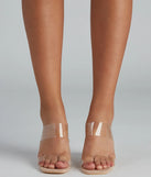Clear Intentions Lucite Block Heel Mules