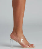 Clear Intentions Lucite Block Heel Mules