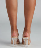 Clear Intentions Lucite Block Heel Mules