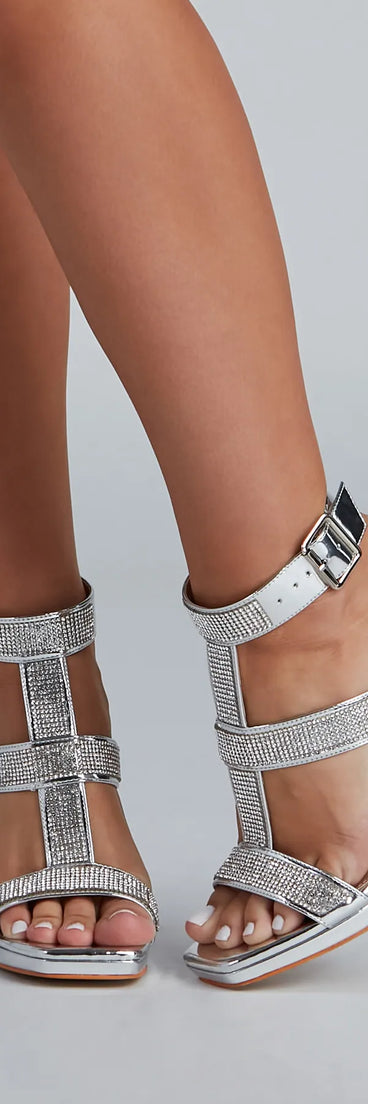 Glam Queen Chrome Stiletto Heels