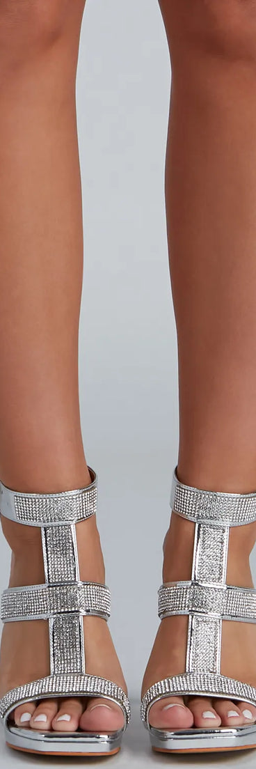 Glam Queen Chrome Stiletto Heels