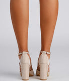 Shine Bright Glitter Mesh Block Heels