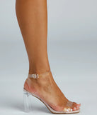 VIP List Lucite Block Heels