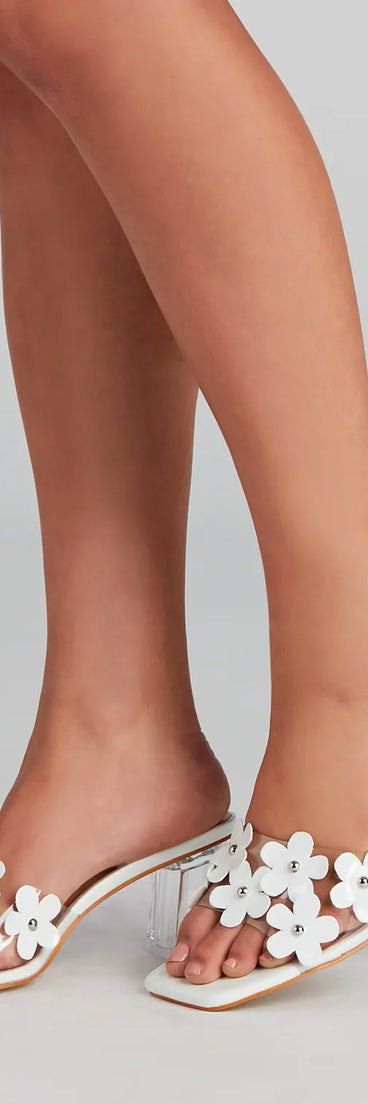 Darling Chic Floral Detail Mules