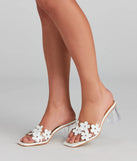 Darling Chic Floral Detail Mules