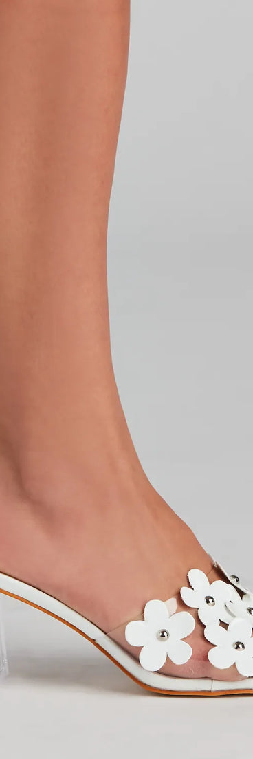 Darling Chic Floral Detail Mules