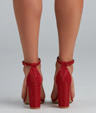 Strides Of Shine Glitter Block Heels
