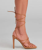 Attitude PU Lace-Up Stiletto Heels