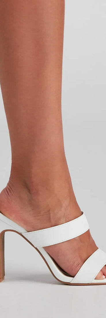 Class Act Nubuck Block Heel Mules