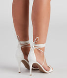 Up A Notch Lace-Up Stiletto Heels