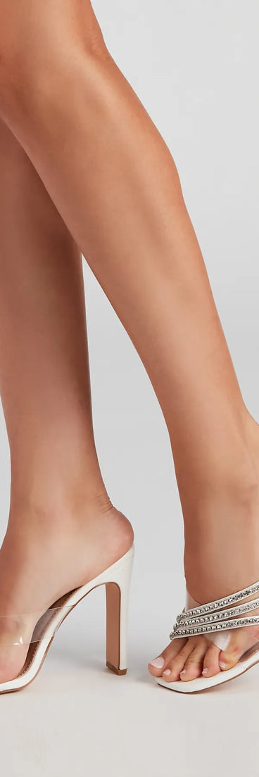 All That Shine PVC Rhinestone Mules