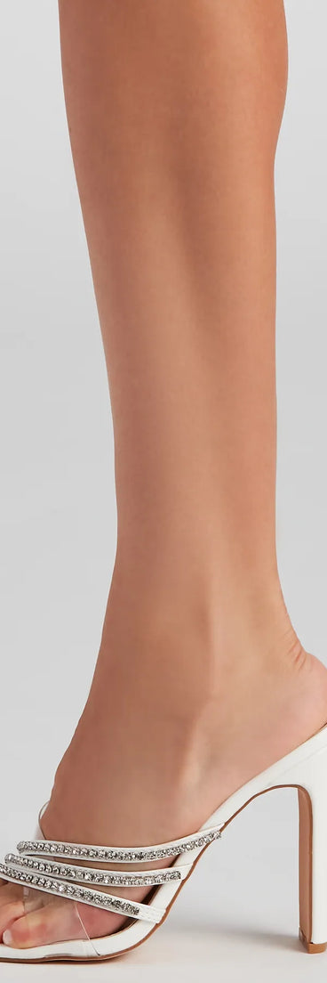 All That Shine PVC Rhinestone Mules