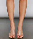 Perfect Match Clear Heel Mules
