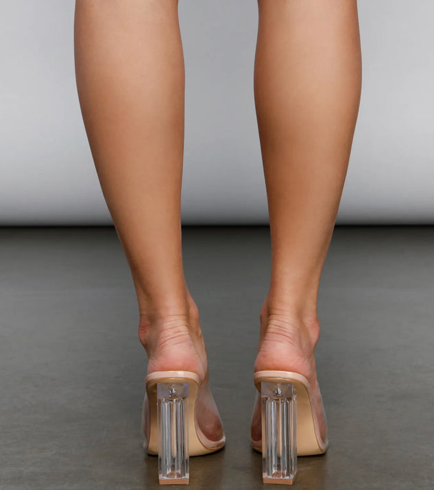 OHGA♡CLEAR MULE Perfect Match Clear Heel Mules | Windsor