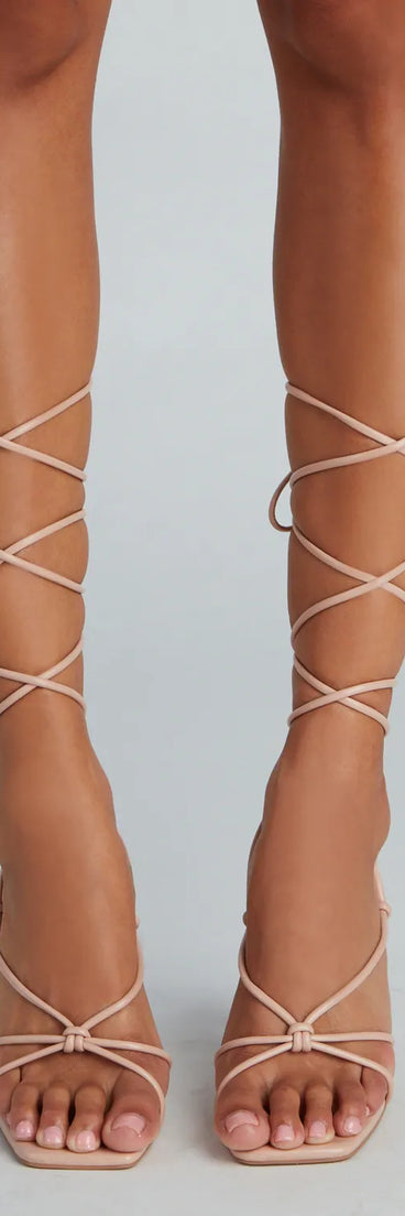 All That Glamour Faux Leather Heels