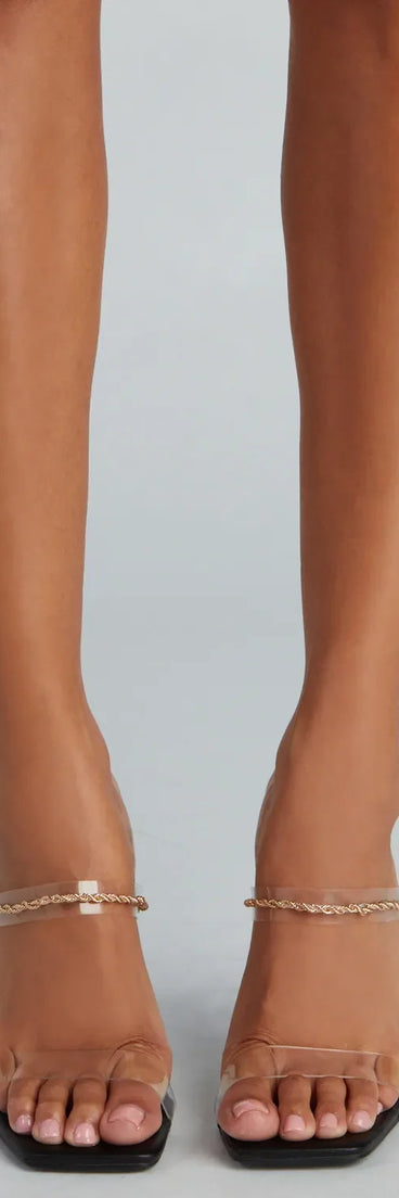 Forever Glam Chainlink Mules