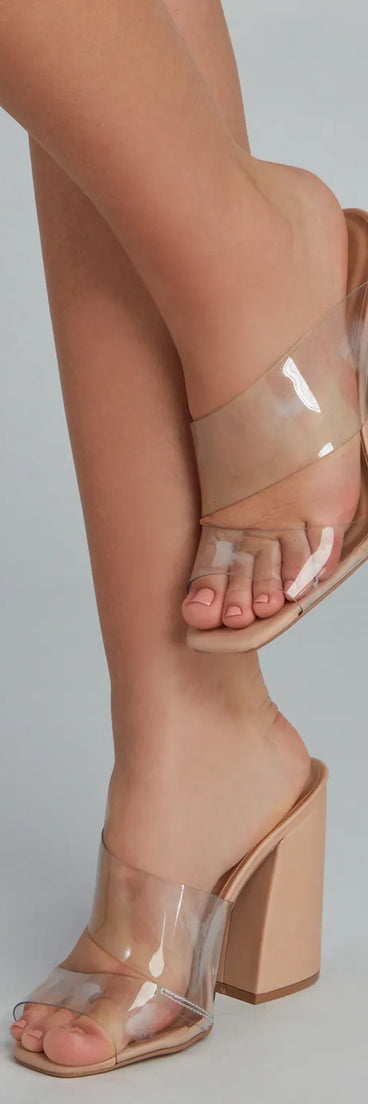 Catching Glances PVC Block Mules