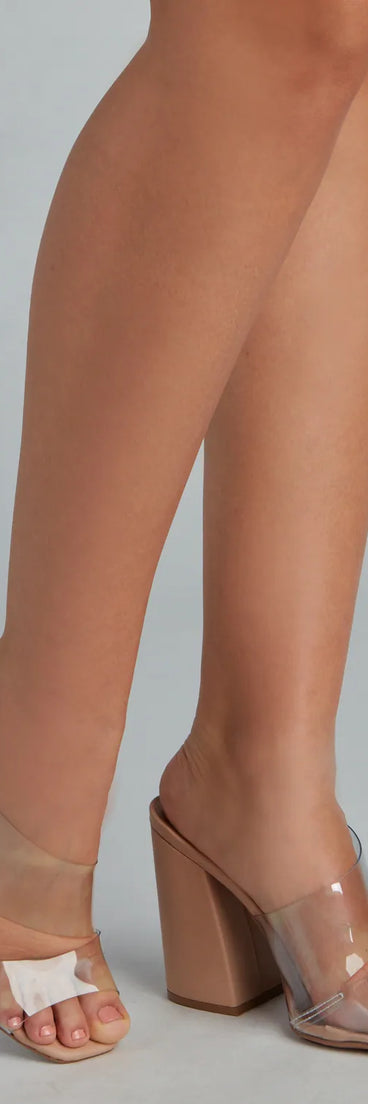 Catching Glances PVC Block Mules