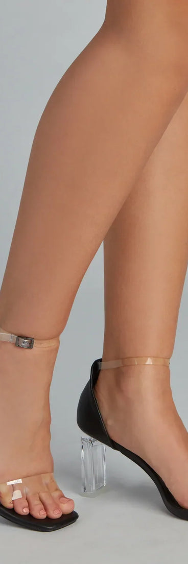 Crystal Clear Lucite Heels