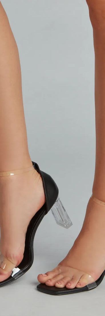Crystal Clear Lucite Heels