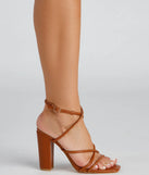 Step Out Faux Leather Block Heels