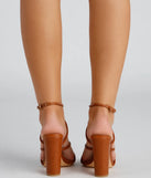 Step Out Faux Leather Block Heels